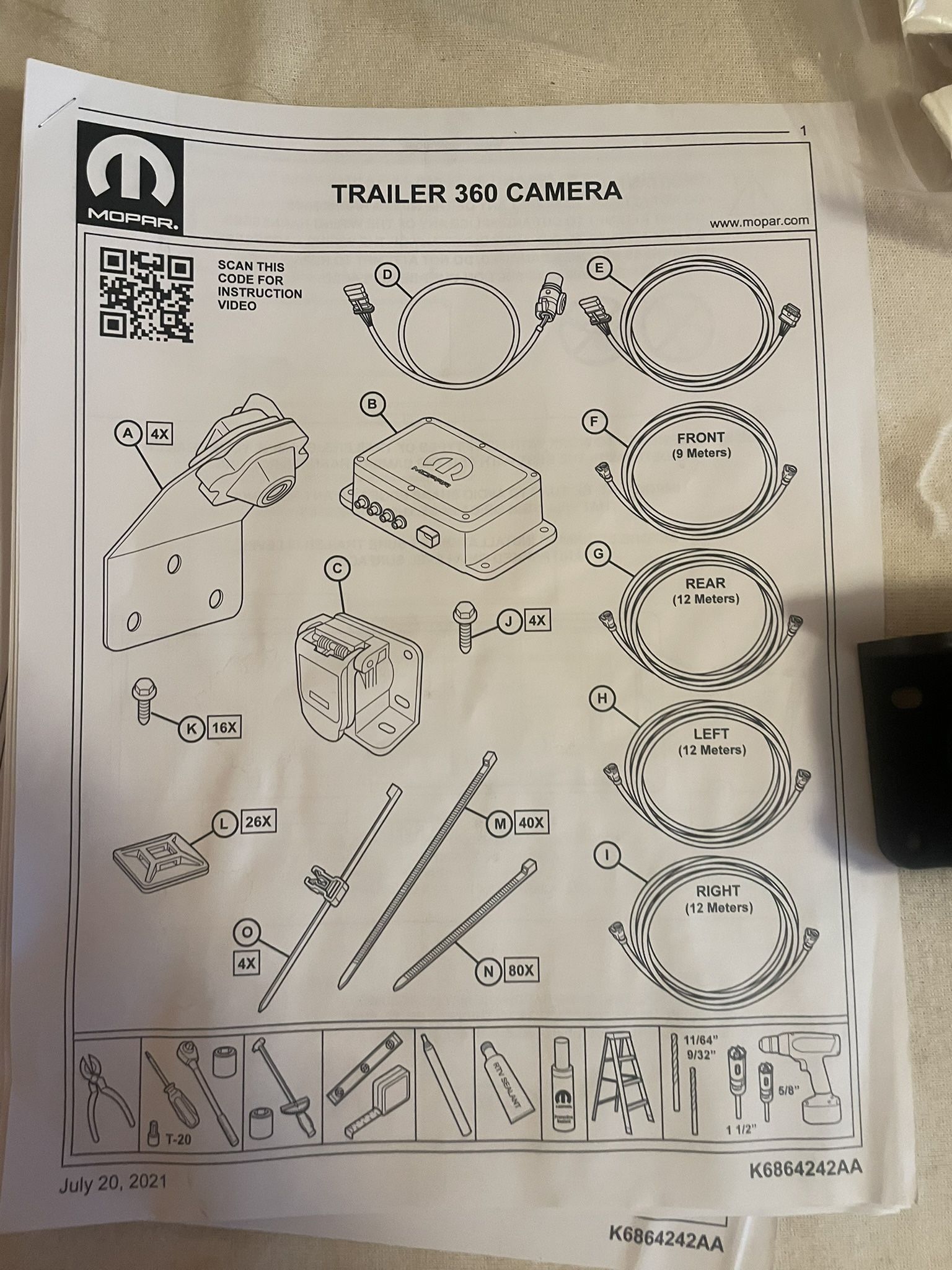 Mopar 360 Trailer Cam For Ram 2022-2025