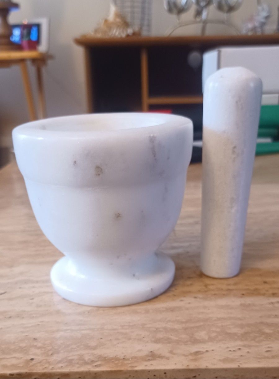 Marble Pestle and Mortar