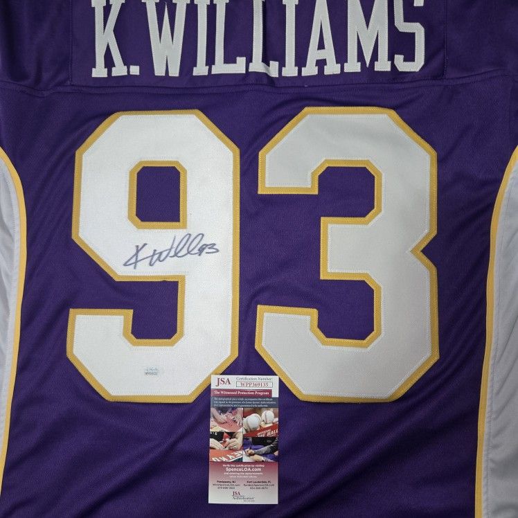 Kevin Williams Signed Minnesota Vikings Custom Football Jersey w/ JSA COA