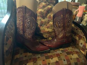 “Garcia” Leather Cowboy Boots size 9