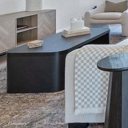 Black rectangular coffee table