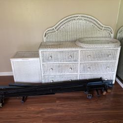 White Wicker Bedroom Set! 