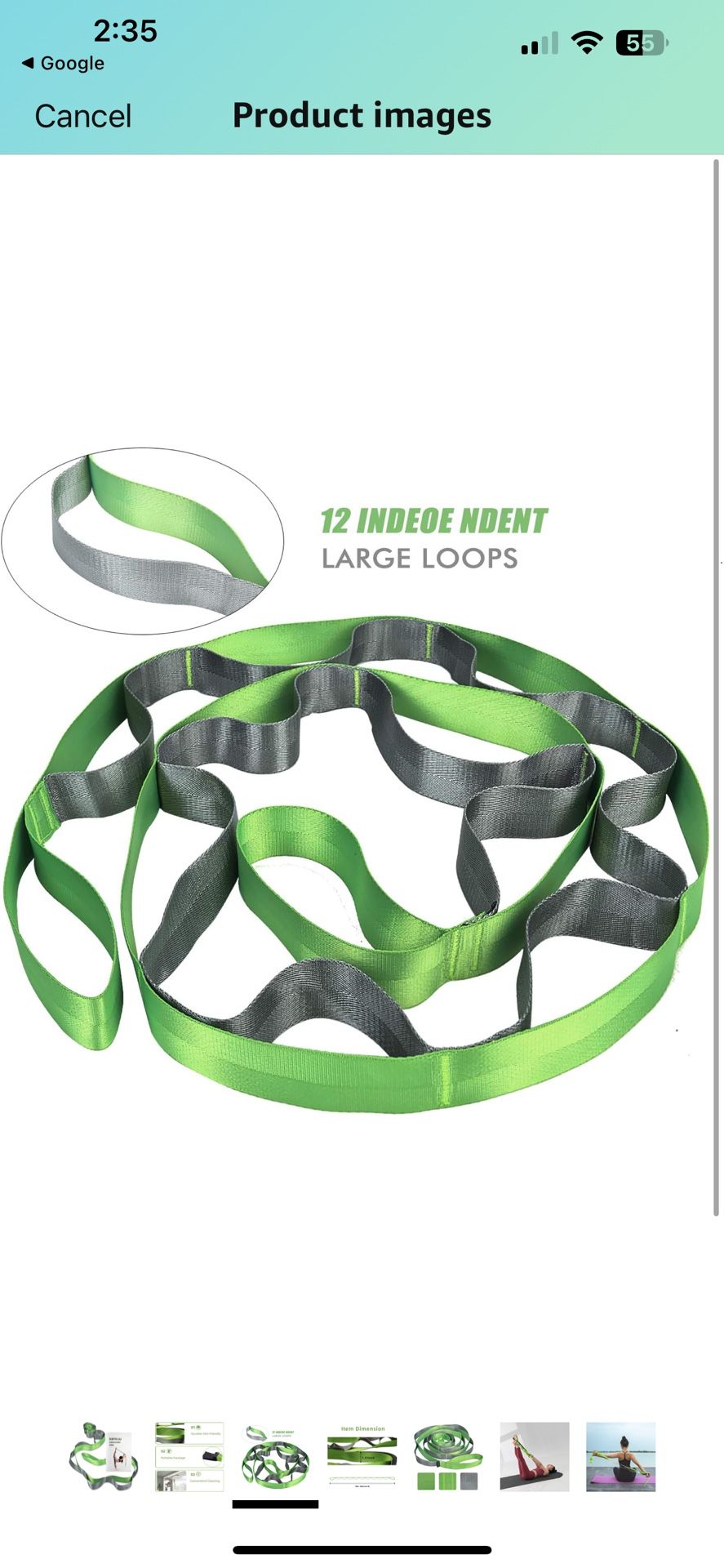 SANKUU Yoga Straps Stretching Strap With 12 Loops Workout Poster, Straps For Out