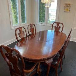 Dining Table Set. Includes 6 Chairs And Table 