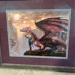 Dragon Art print With Frame