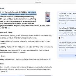 Fuchs Pentosin TITAN CHF 202 hydraulic, power steering fluid