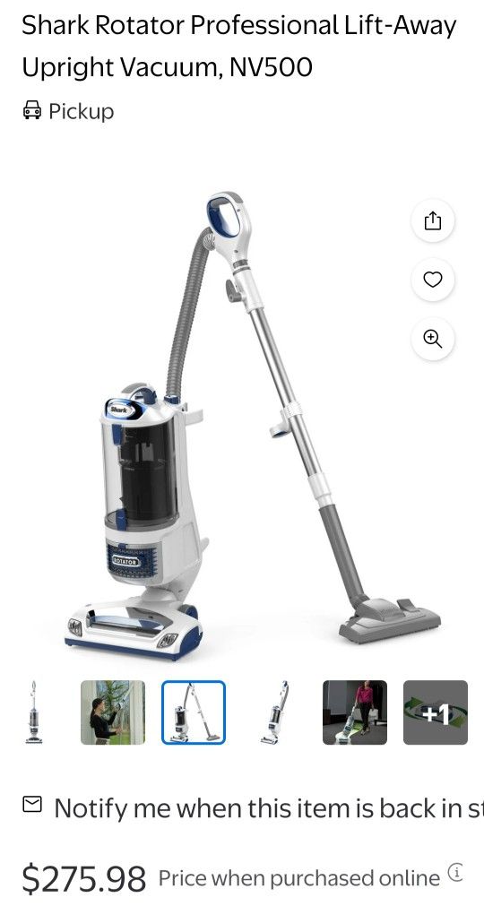 Shark Rotator Professional Lift-Away upright vacuum w/ bag full of Attachments 