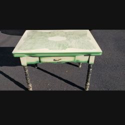 Antique Porcelain Top Table 