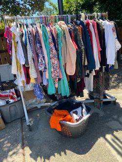 Woman, clothes and man clothes, small size medium size and large size$3.     $4