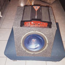 Dual Amp And Kenwood 10" Woofer  And Dual Radio