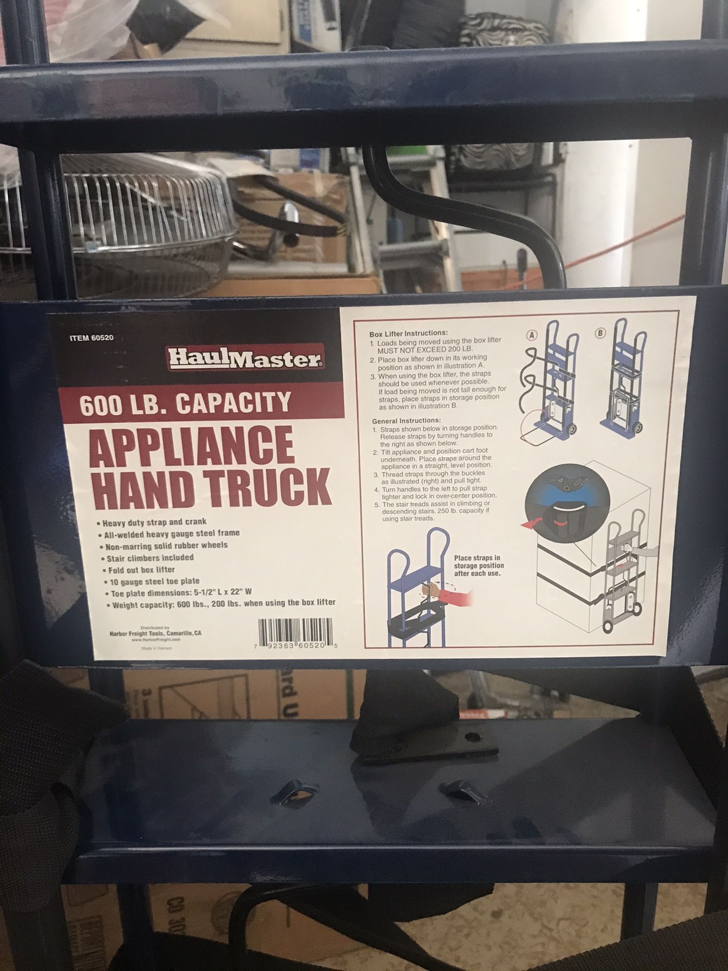 Once Used 600 Pound Capacity APPLIANCE DOLLY HAND TRUCK Why rent a hand