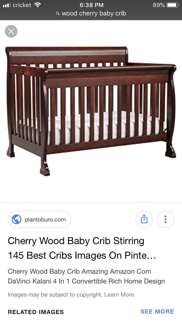 Baby Crib Wood Cherry Color For Sale In San Antonio Tx Offerup