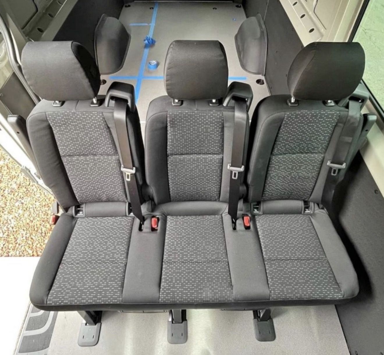 Sprinter Bench Reclining 2025 Mercedes Sprinter Material OEM Seat 3 Seater Black Recliner Bench ...