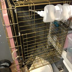 Pet Cage With Water Bottle 