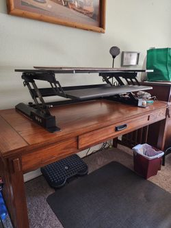 Computer riser, chair and floor protector