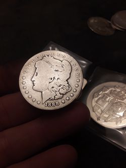 Morgan dollar and 3 peace dollars 90% silver