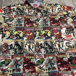  Marvel echo button up shirt