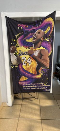 Kobe Bryant flag poster