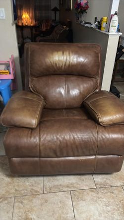 Brown recliner