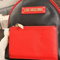 LOVE MOSCHINO Faux leather backpack- new with tags