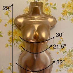 Woman’s Golden Female Hollow Back Mannequin Torso Hanging Mannequin