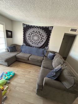 Dark grey couch