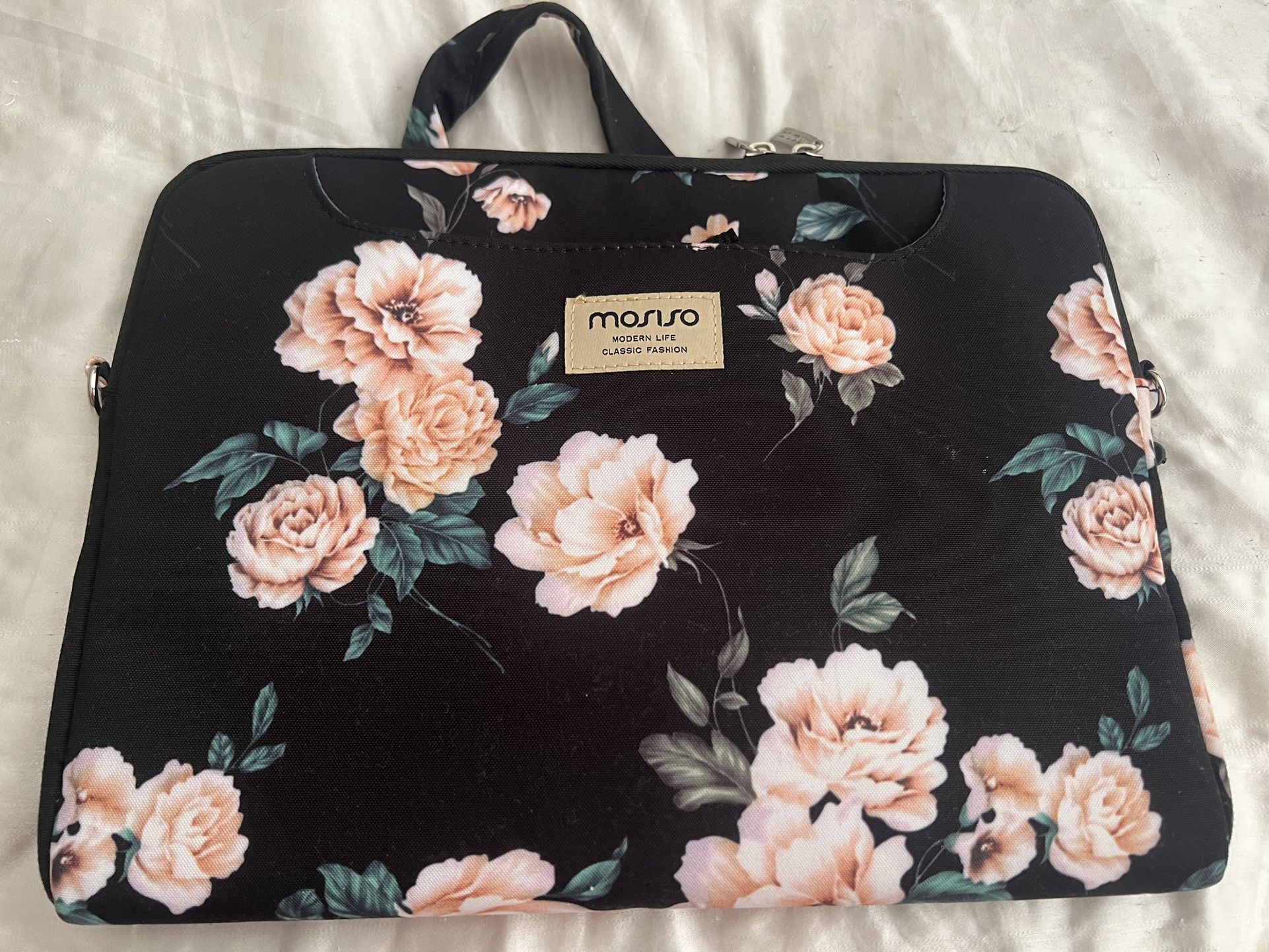 Rose black Laptop Bag