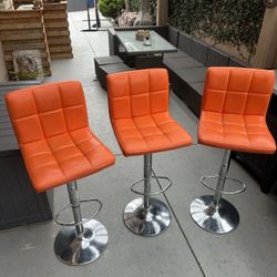 Orange Bar Stools 