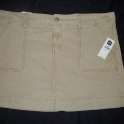 NWT Vintage Y2K Gap women's size 14 khaki short skirt