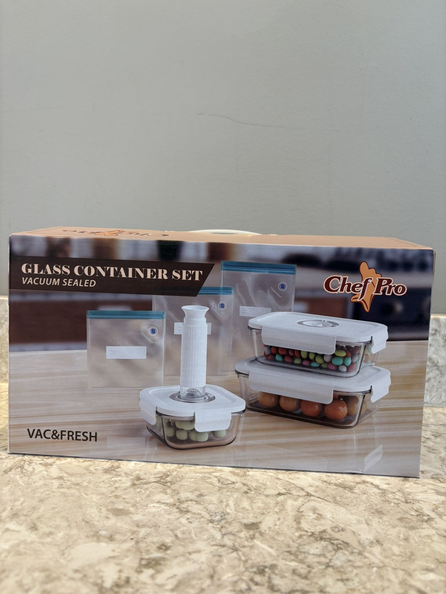 Glass vacuum seal set 