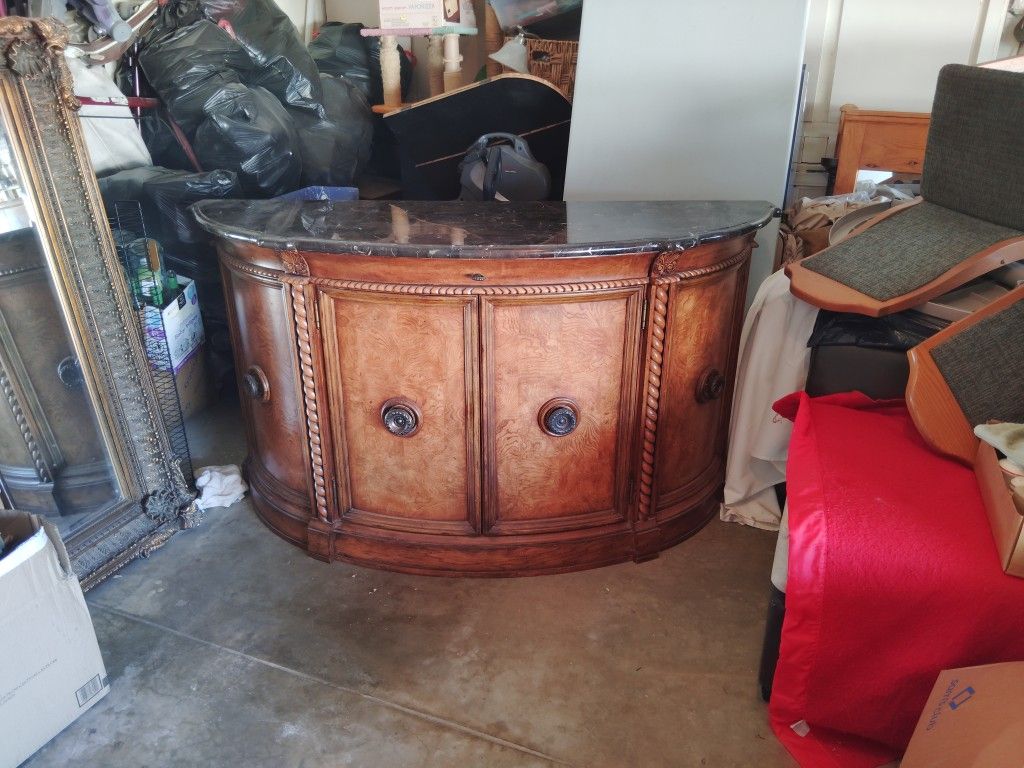 Hand Carved Tiger Wood Buffet Table 70x39
