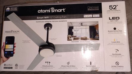 Atomi Smart 52" WiFi Ceiling Fan with LED Light