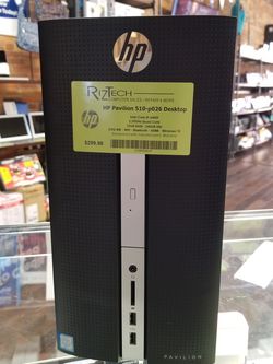 HP Pavilion 510-p026 Desktop i5 2.2GHz Quad Core 12GB RAM 240GB SSD DVD-RW WiFi Bluetooth Windows 10