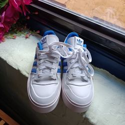 Adidas Platform womens blue white 8.5