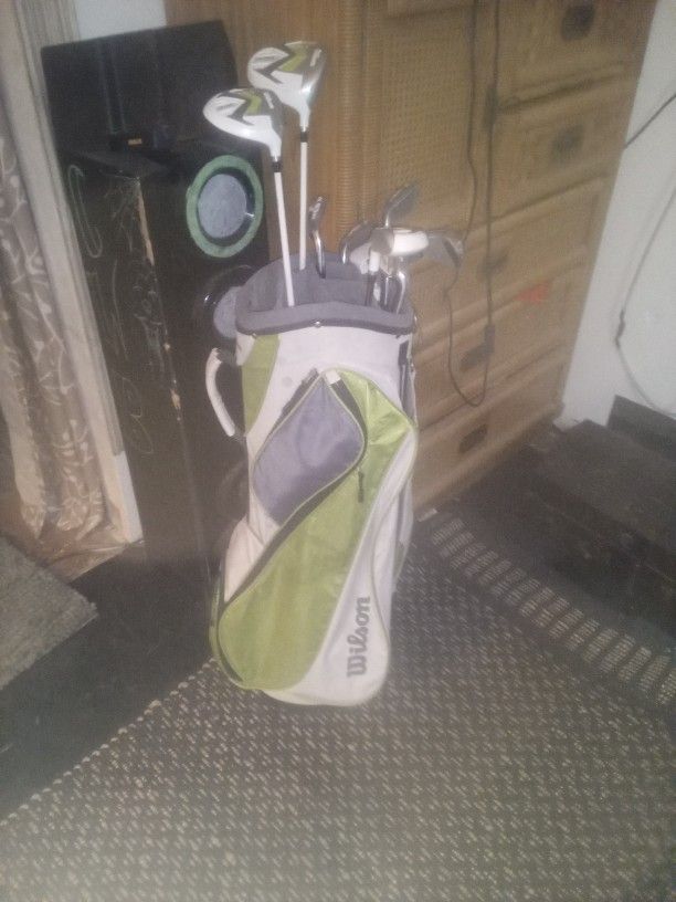 Wilson Ultra Blk Golf Bag And Clubs ...