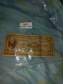 1967 Banco de Mexico 100 Pesos Banknote