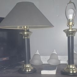 Brass Lamps. (2) These Are  Table Lamps Very Nice