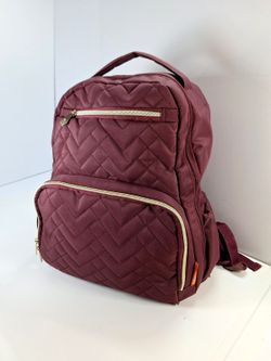 Fisher Price Morgan Diaper Bag Functional Burgundy Momcore Kidcore Lg Backpack