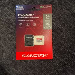 Sandisk ImageMate 64GB Micro SD Card microSDXC UHS-I w/ Adapter New In Package