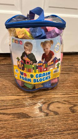 Kids Wood Grain Foam Blocks 