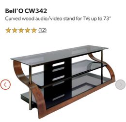 Bell'O CW342 Curved wood audio/video stand for TVs up to 73"