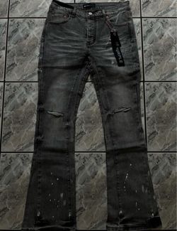 Grey Flared Purple Brand Jeans