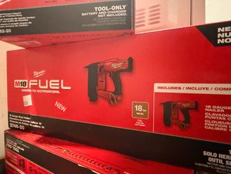 Milwaukee 18 volt cordless Fuel 18 Gauge Brad Nailer