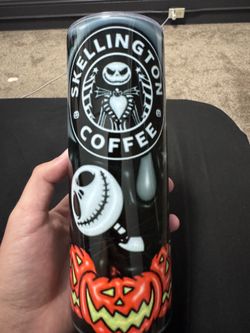 Custom Made Jack Skellington 20oz Stainless Steel Tumbler