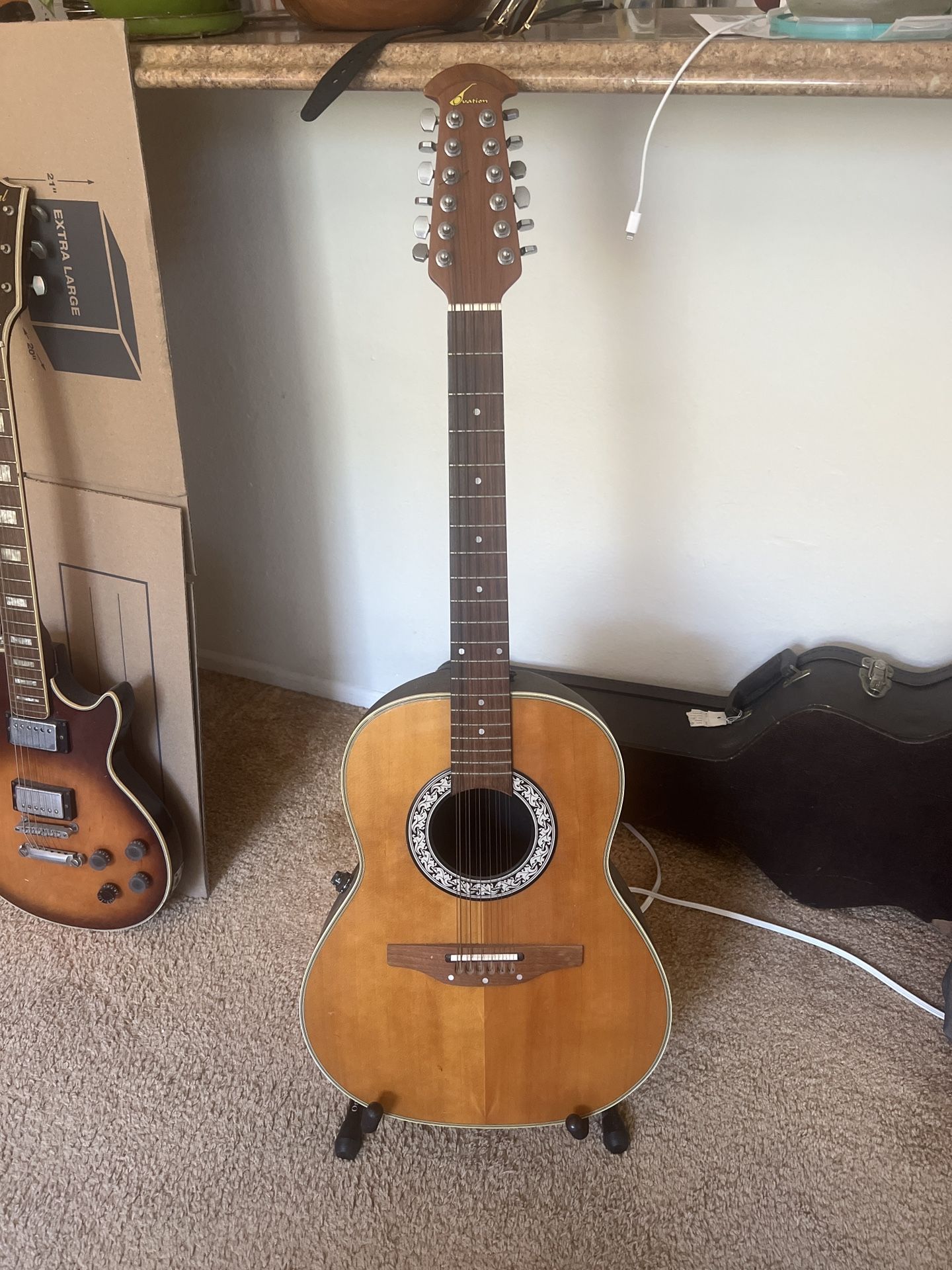 🎸 Vintage Ovation 1615-4 Pacemaker 12-String Acoustic-Electric (1981–1982) OBO