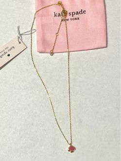 NWT Authentic Kate Spade Everyday Spade Enamel Mini Pendant Necklace.