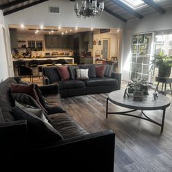 Candace Leather Sofa 