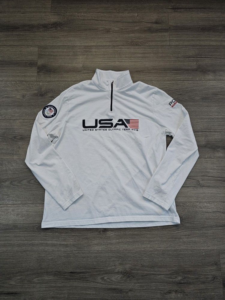 Polo Ralph Lauren USA Olympic Team 2016 Rio Long Sleeve Shirt Mens XL