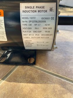 Air compressor motor 3.7 hp