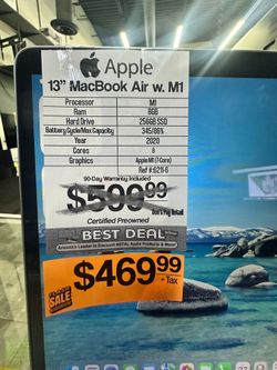 HUGE APPLE SALE STARTING NOW 13" MacBook Air Retina 3.2 M1 8GB Ram 256GB SSD 2020
